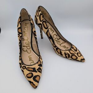 Sam Edelman Animal Leopard Print Heels Hazel Pointed Toe Pump Sz 8